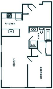 Traditional 1 Bedroom with Den
